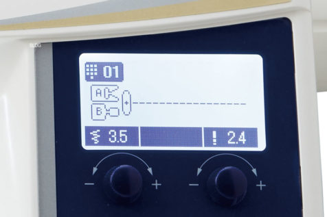 JUKI HZL-DX7 4 Display und-Bedientasten JUKI HZL-DX7